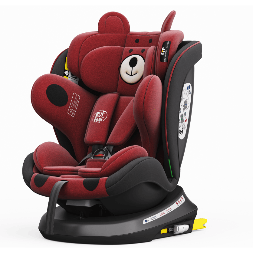 TWT Plus iSize Buf Boof UrsPurple Dječja sjedalica s ISOFIX-om, 360° rotirajuća, gornji pričvrsni remen, 0-36 kg, 40-150 cm - Slika 4
