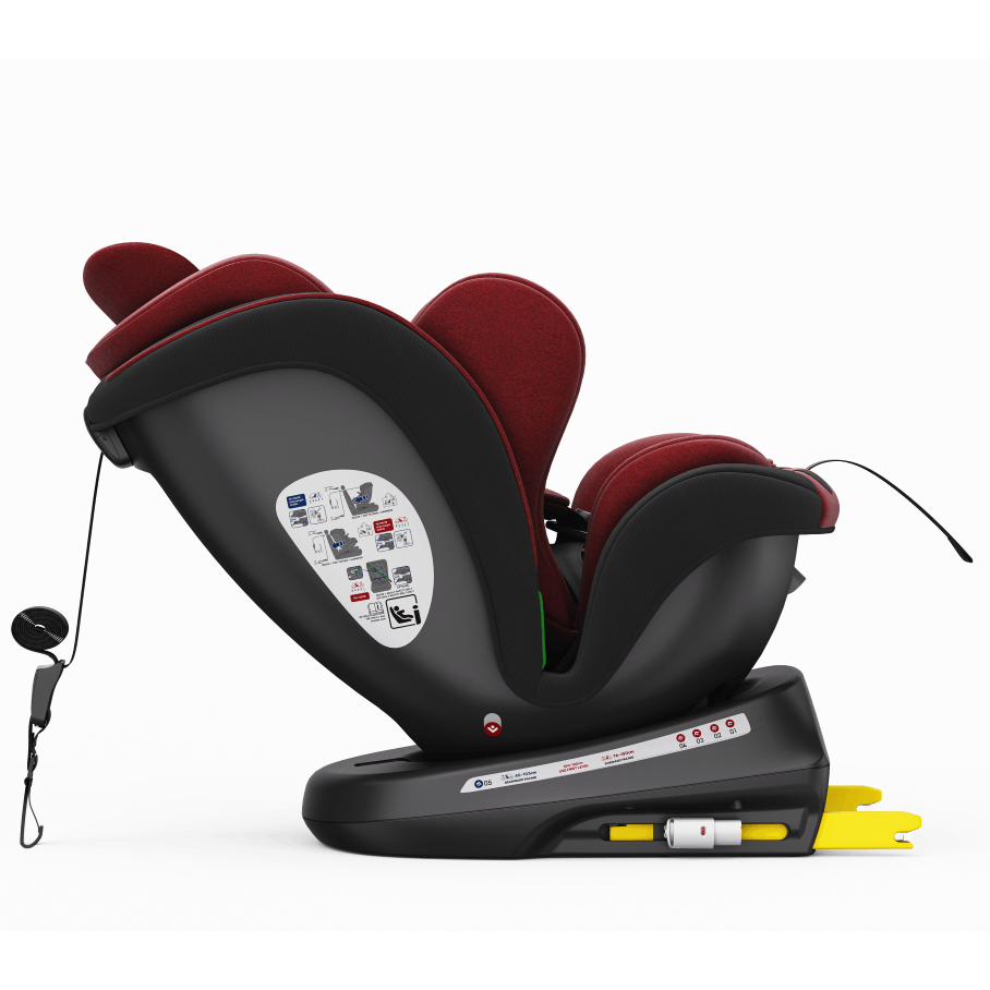 TWT Plus iSize Buf Boof UrsPurple Dječja sjedalica s ISOFIX-om, 360° rotirajuća, gornji pričvrsni remen, 0-36 kg, 40-150 cm - Slika 16