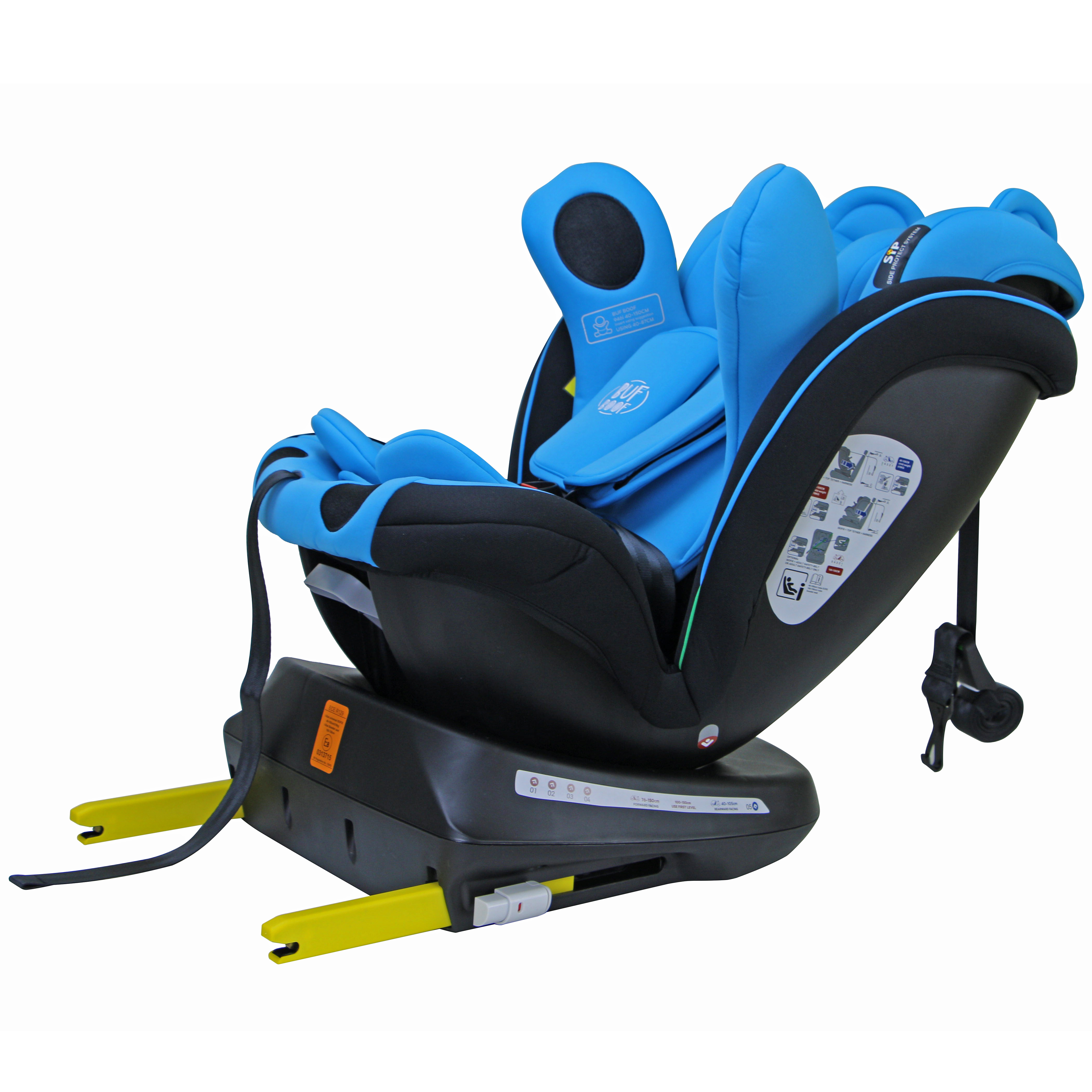 TWT Plus iSize Buf Boof UrsPurple Dječja sjedalica s ISOFIX-om, 360° rotirajuća, gornji pričvrsni remen, 0-36 kg, 40-150 cm - Slika 22