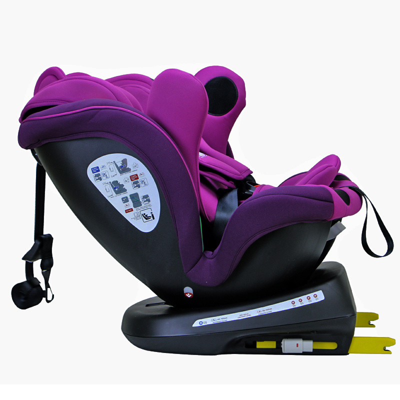 TWT Plus iSize Buf Boof UrsPurple Dječja sjedalica s ISOFIX-om, 360° rotirajuća, gornji pričvrsni remen, 0-36 kg, 40-150 cm - Slika 3