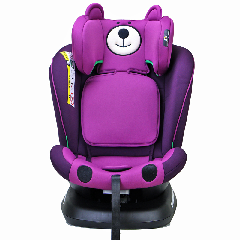 TWT Plus iSize Buf Boof UrsPurple Dječja sjedalica s ISOFIX-om, 360° rotirajuća, gornji pričvrsni remen, 0-36 kg, 40-150 cm - Slika 8