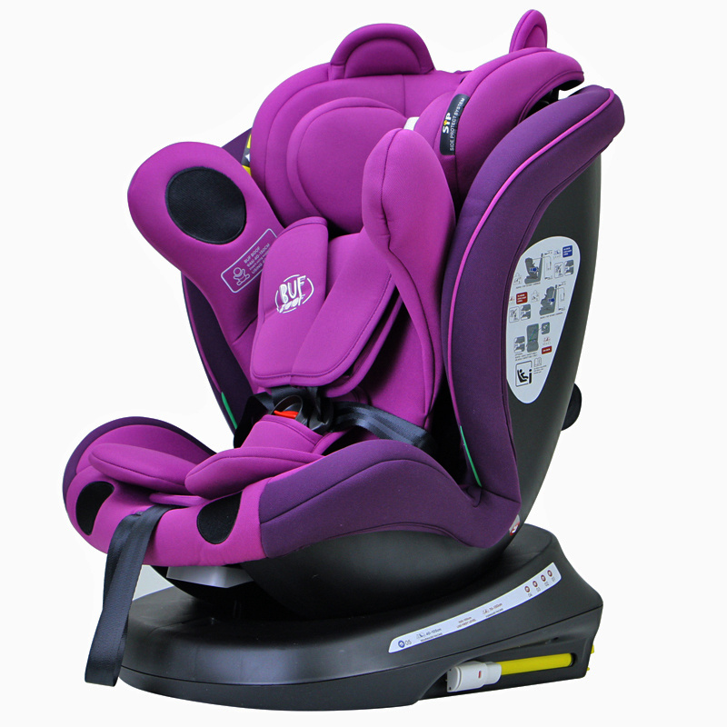 TWT Plus iSize Buf Boof UrsPurple Dječja sjedalica s ISOFIX-om, 360° rotirajuća, gornji pričvrsni remen, 0-36 kg, 40-150 cm - Slika 2