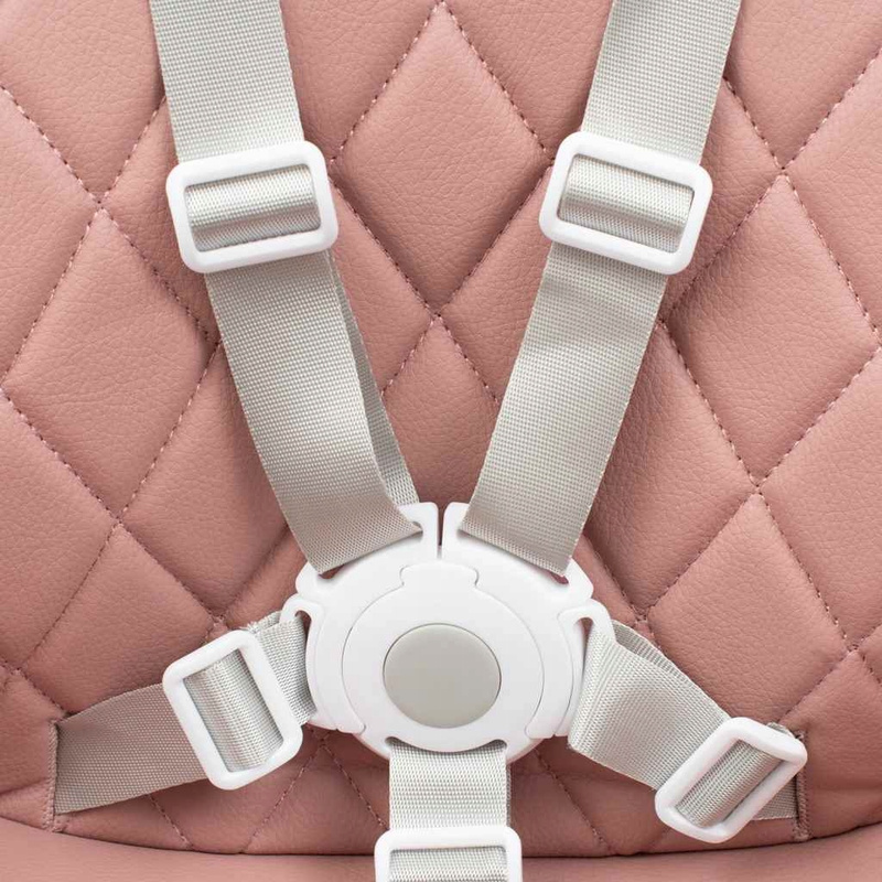 Baby Mix Freja Drvena Visoka Stolica u Prašnjavo Ružičastoj Boji - Slika 3