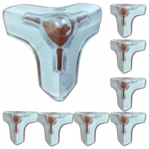 8 komada T-oblika Ojačanih Silikonskih Zaštitnika za Kutove Namještaja - Prozirni, Jednostavna Instalacija, Sigurnost Djece