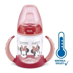 NUK Disney Mickey Boca za učenje s kontrolom temperature, 150 ml, Crvena