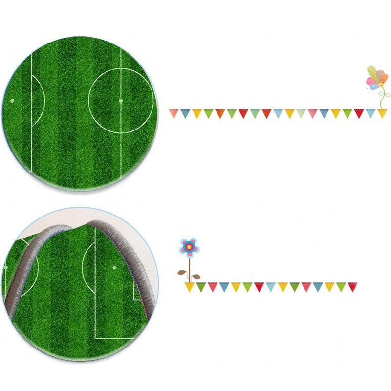 Podloga za igru za djecu 160×230 cm s temom nogometnog terena, debljine 6 mm, mekani edukativni tepih s protukliznom podlogom za dječju sobu, spavaću sobu i igraonicu. - Slika 4