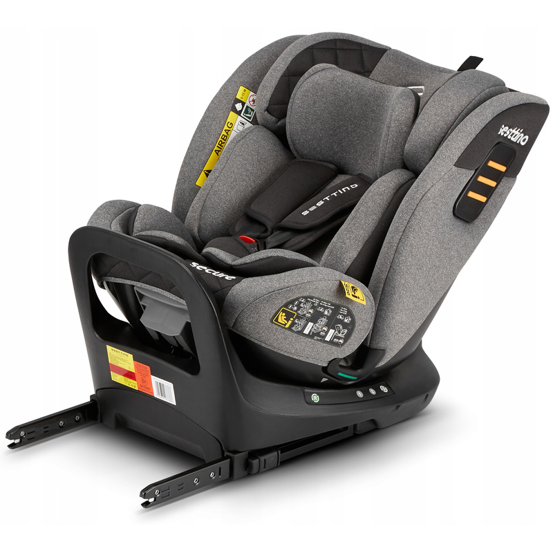 Sesttino Secure Pro Plus i-Size Rotirajuće 360° Auto Sjedalo | 40-150 cm | 0-36 kg | ISOFIX | Produženo Sjedalo za Nazad | Sigurnost & Udobnost za Malu Djecu & Djecu - Slika 4