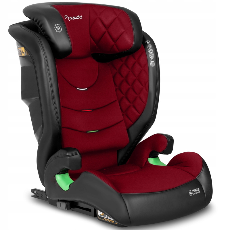 Nukido Louis i-Size Auto Sjedalica 15-36kg ISOFIX, 100-150cm Visina, 4-12 Godina, Crvena, Podesivi Naslon za Glavu i Nagib, Pranje Navlake, Bočna Zaštita od Udarca - Slika 2