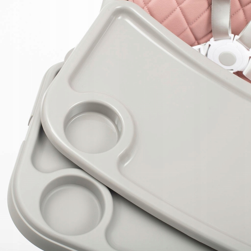 Baby Mix Freja Drvena Visoka Stolica u Prašnjavo Ružičastoj Boji - Slika 5