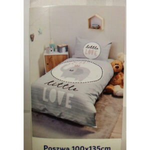 Komplet pamučne posteljine za bebe "Slon" 100x135 cm - Mekani ojačani pamuk, zatvarač, sanirano za održavanje veličine - Idealno za malu djecu