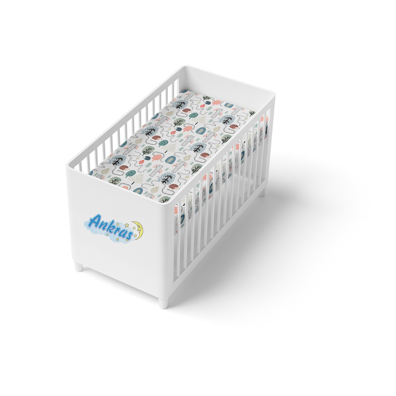 Ankras Pamučna Plahta s Gumicom za Krevetić 120x60cm Dizajn Ždretaša - Premium Kvaliteta, Izrađeno u Poljskoj, Prozračno, Izdržljivo za Dječju Posteljinu - Slika 4