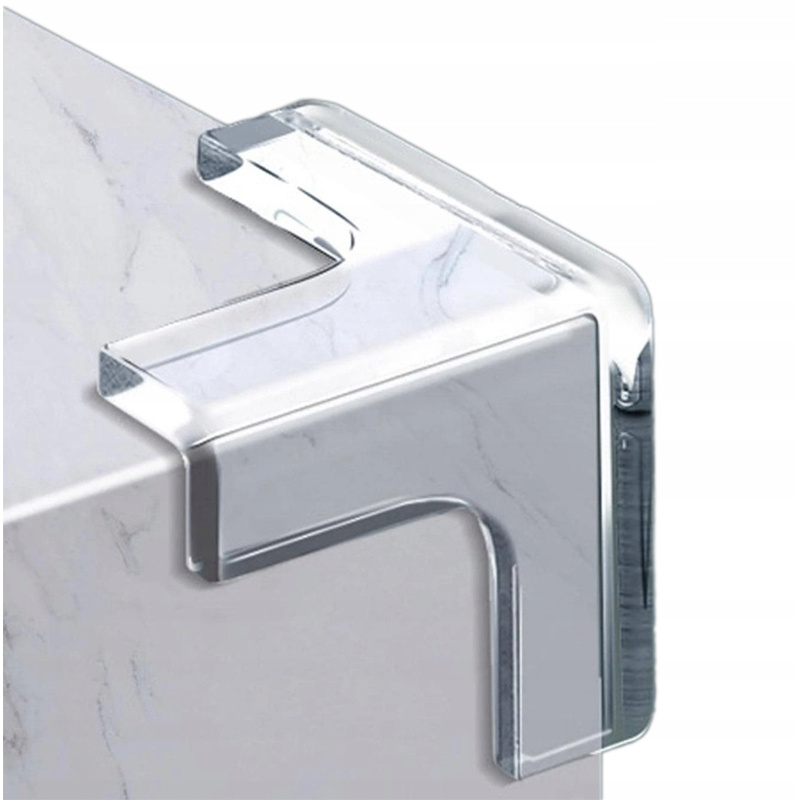 8 komada T-oblika Ojačanih Silikonskih Zaštitnika za Kutove Namještaja - Prozirni, Jednostavna Instalacija, Sigurnost Djece - Slika 4