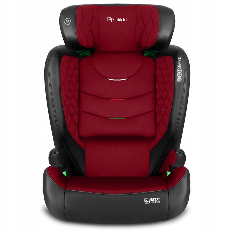 Nukido Louis i-Size Auto Sjedalica 15-36kg ISOFIX, 100-150cm Visina, 4-12 Godina, Crvena, Podesivi Naslon za Glavu i Nagib, Pranje Navlake, Bočna Zaštita od Udarca - Slika 3