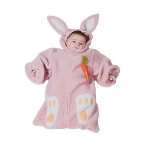 Konfetti Modelle 3D Vreća za spavanje i kostim zečića za kolica, krevetić, za novorođenčad do 12 mjeseci, svijetlo ružičasta, zatvaranje patentnim zatvaračem, duljina 70 cm