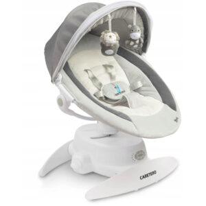 Caretero Opti Multifunkcionalna Rotirajuća Bebi Ljuljačka | 0-9 kg | 3 Načina Ljuljanja | 360° Okretna Sjedalica | Daljinski Upravljač | Detekcija Pokreta | Siva
