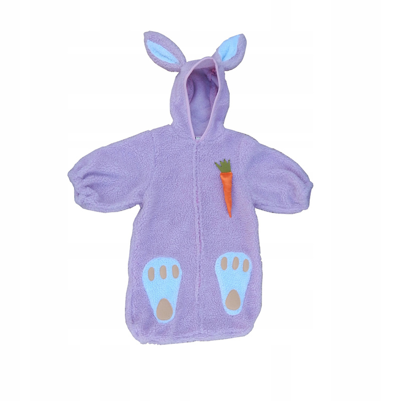 Konfetti Modelle 3D Vreća za spavanje i kostim zečića za kolica, krevetić, za novorođenčad do 12 mjeseci, svijetlo ružičasta, zatvaranje patentnim zatvaračem, duljina 70 cm - Slika 2