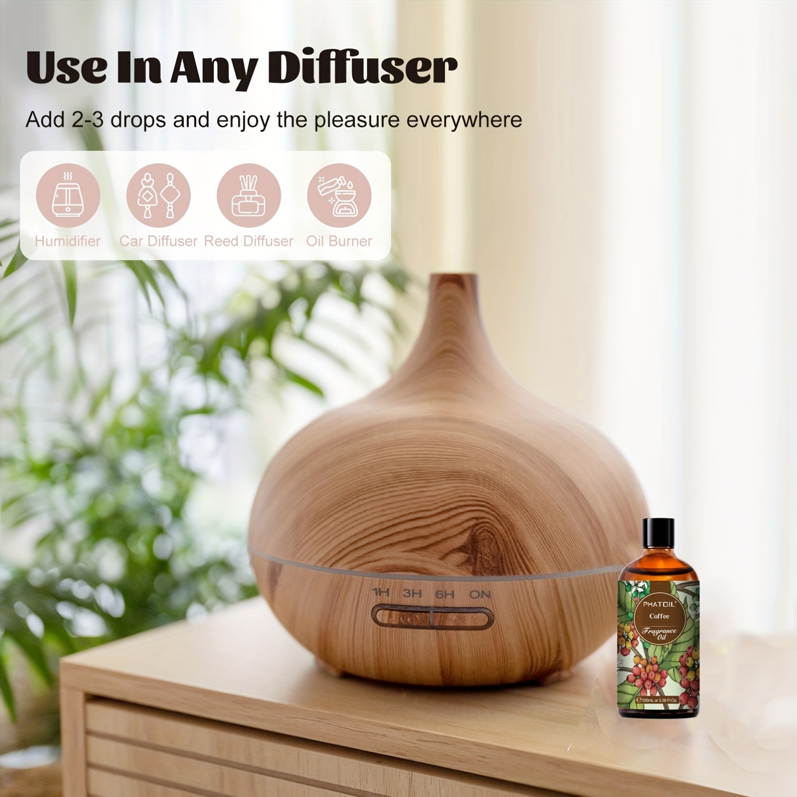 PHATOIL 1 kom 100 ml/3.38 Fl.Oz ulja s mirisom kave - za difuzore, ovlaživače, izradu svijeća - savršen poklon za ljubavniku, obitelj, prijatelje - Božićni pokloni, pokloni za vo, pokloni za Majčin dan - Slika 6