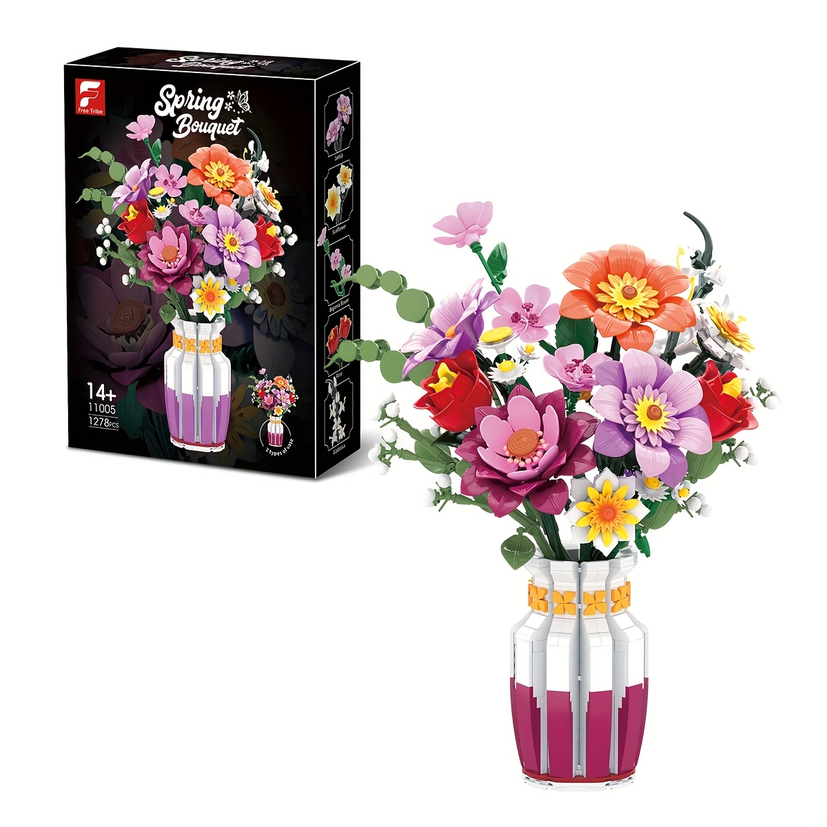ada Proljetni Buket Umjetnih Cvijeća Građevinski Blokovi Set - Slika 3