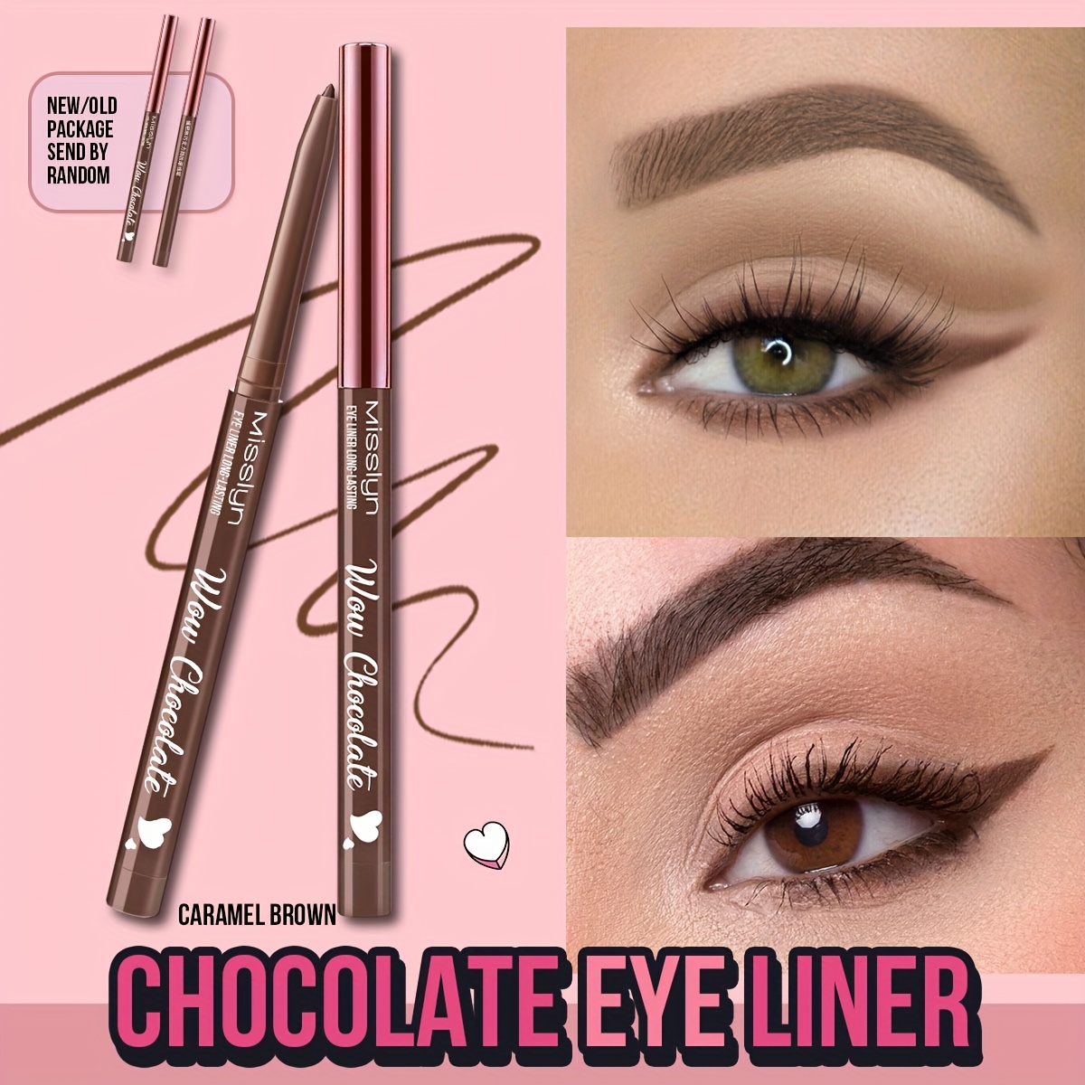 Dugotrajni Otporan na Razmazivanje Čokoladno Smeđi i Karamel Eyeliner - Krema Gel Formula s Preciznom Vrhom za Krilaste Izglede, Osjetljiv Svijetlo Bež Siguran, Jednostavan za Početnike za Svakodnevnu Upotrebu i Posebne Prigode (Smeđe Nijanse), Šminka Esencijalna, Prirodan Izgled, Lagana Primjena, Visokopigmentirana Boja, Eyeliner Gel, Make Up Proizvod, Luksuzni Make Up, Smeđi Eyeliner Olovka, Eyeliner Gel, Tekući Eyeliner, Šminka za Žene, Tekuća Eyeliner, Gel Eyeliner