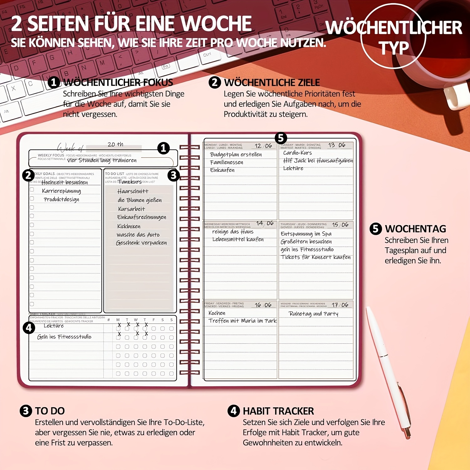 Tjedni planer bez datuma – A5 organizator obaveza - Slika 3