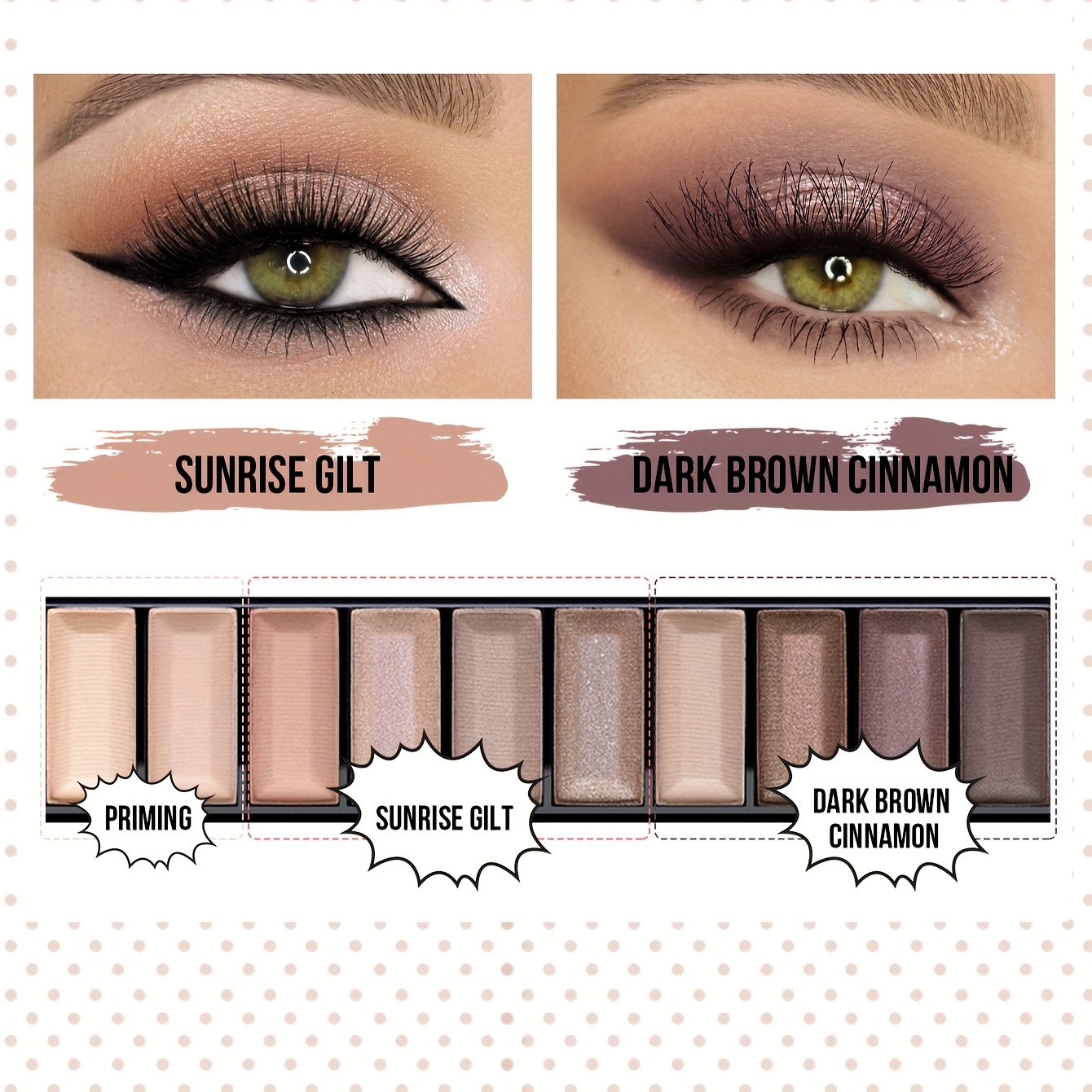 All-in-One Paleta Sjenila s Pokretnim Sun Visorom - Mat i Šljokasti Efekti, Nude Nijanse od Svijetlih do Tamnih (Bež, Braon, Roza, Siva, Crna), Dugotrajna Formula za Svakodnevne i Večernje Makeup Izglede - Organizator i Paleta u Jednom, Višenamjenski Alat za Šminkanje, Elegantno Pakiranje, Lagana Primjena - Slika 3