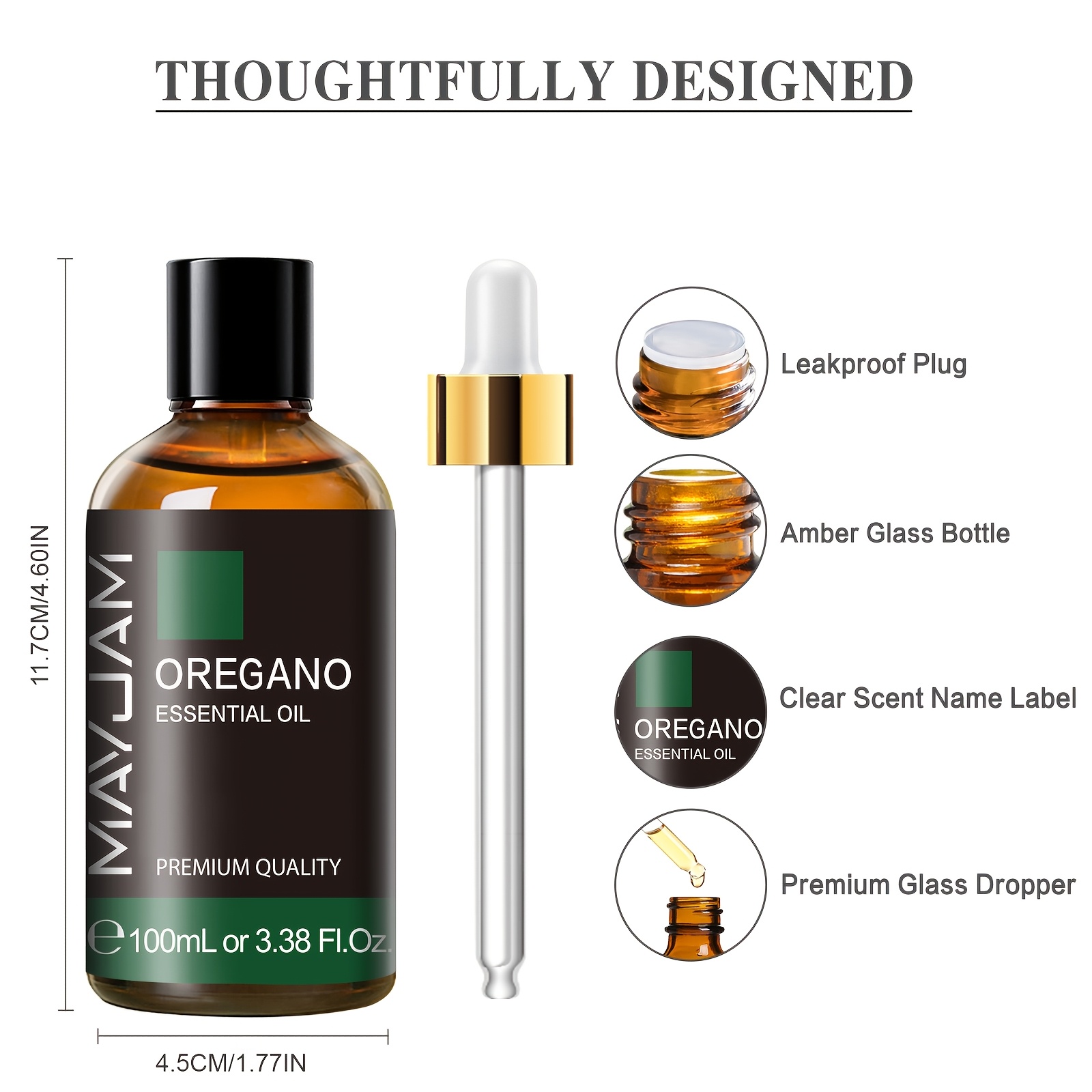 MAYJAM 1 kom 100ml Eterično ulje origana za aromaterapijski difuzor i ovlaživač zraka - Slika 3