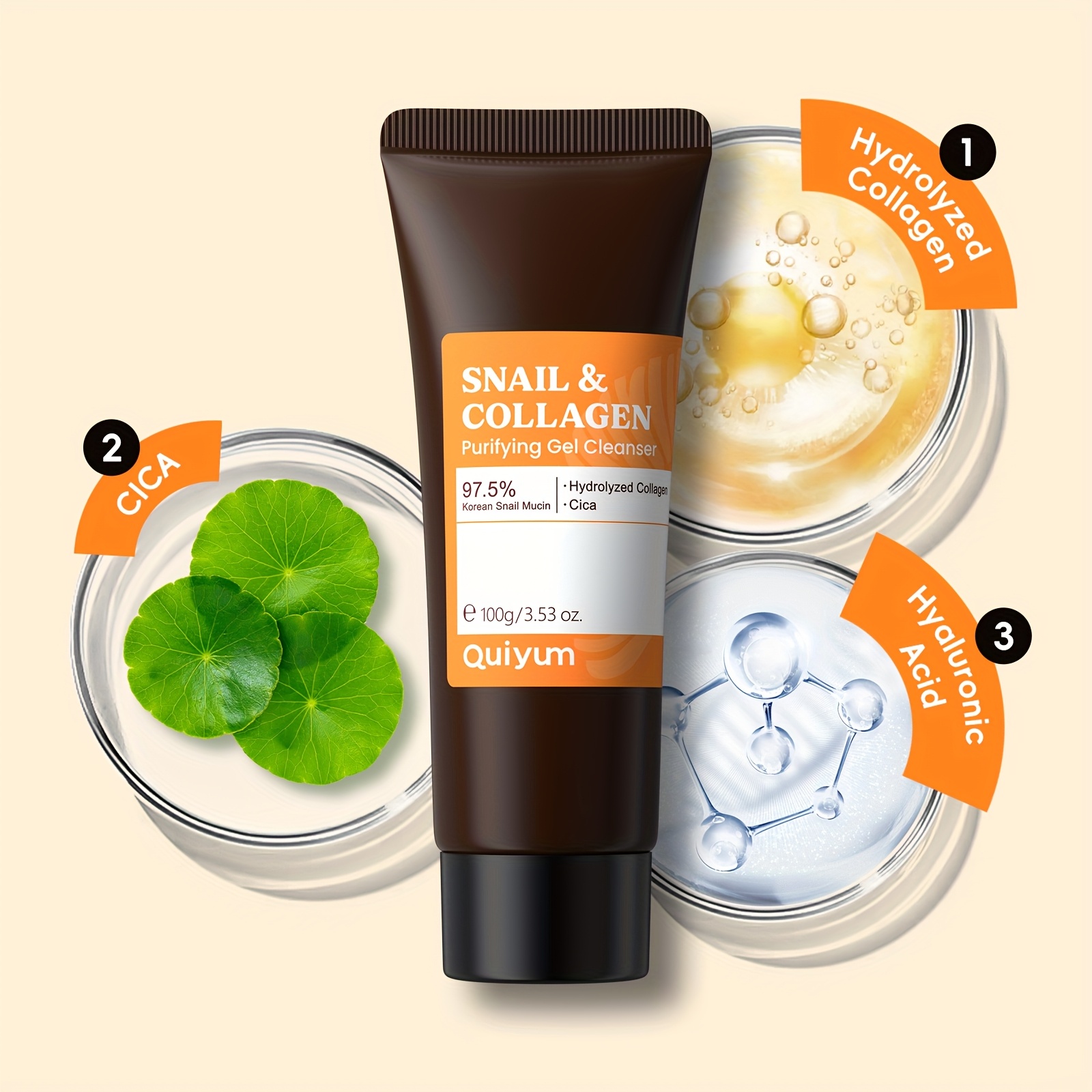 LAIKOU Korejski set za njegu kože s puževim sluzom - 9-proizvodna rutina (Essence od mucin 100ml, Piling/Tonik/Krema Dream) za muškarce i žene, osjetljivu i suhu beige njuštavnu kosmetiku, poklon za Valentinovo, svih tipova tena, azijska ljepota - Slika 2