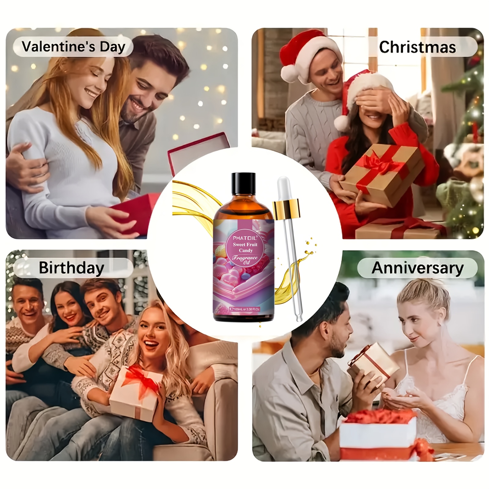 PHATOIL 1 kom 100 ml/3.38 Fl.Oz slatki voćni slatkiši mirisi - za difuzor, ovlaživač, izradu svijeća - pokloni za Uskrs, pokloni za Majsku, pokloni za Dan zahvalnosti, pokloni za Božić, pokloni za vo - Slika 5