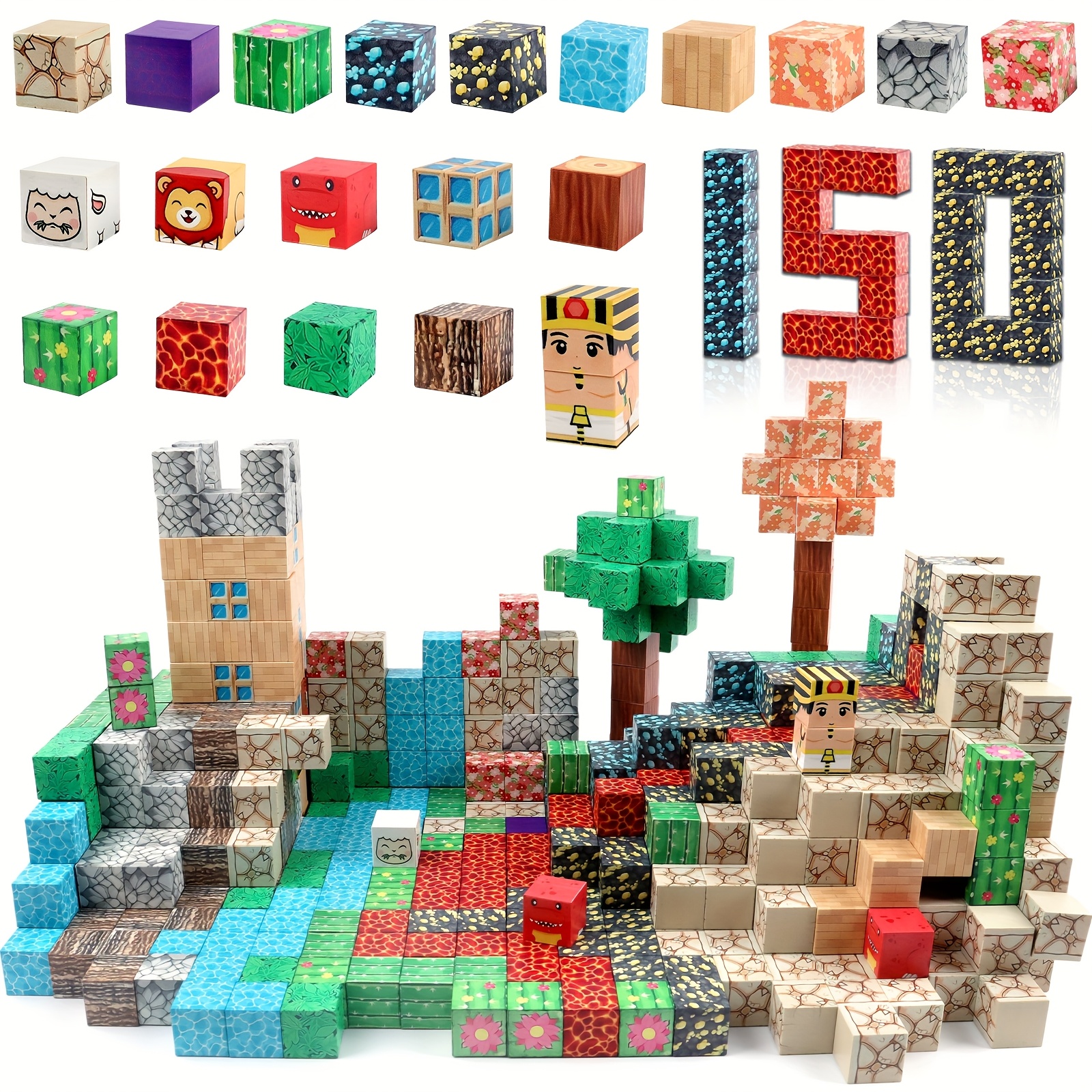 Magnetni građevinski set za djecu – 150 kom, STEM kreativne slagalice - Slika 3