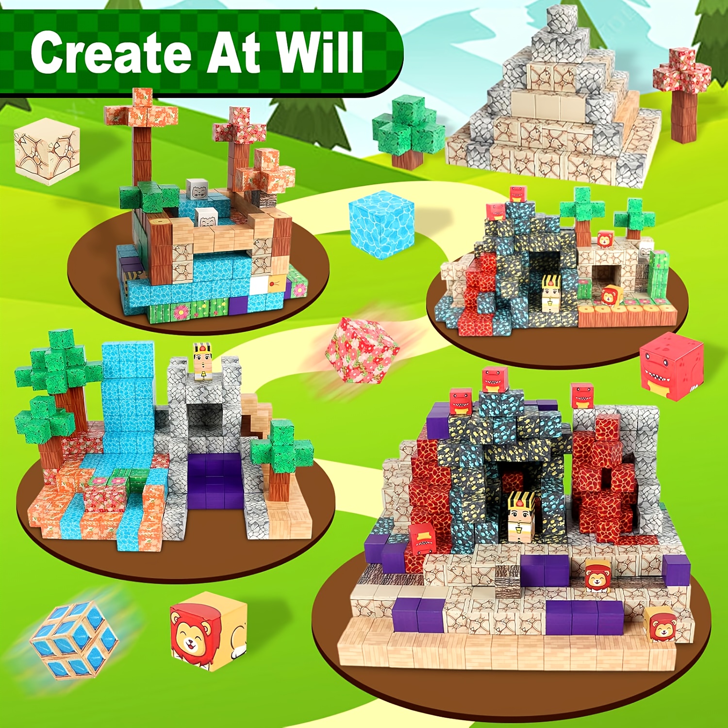 Magnetni građevinski set za djecu – 150 kom, STEM kreativne slagalice - Slika 4