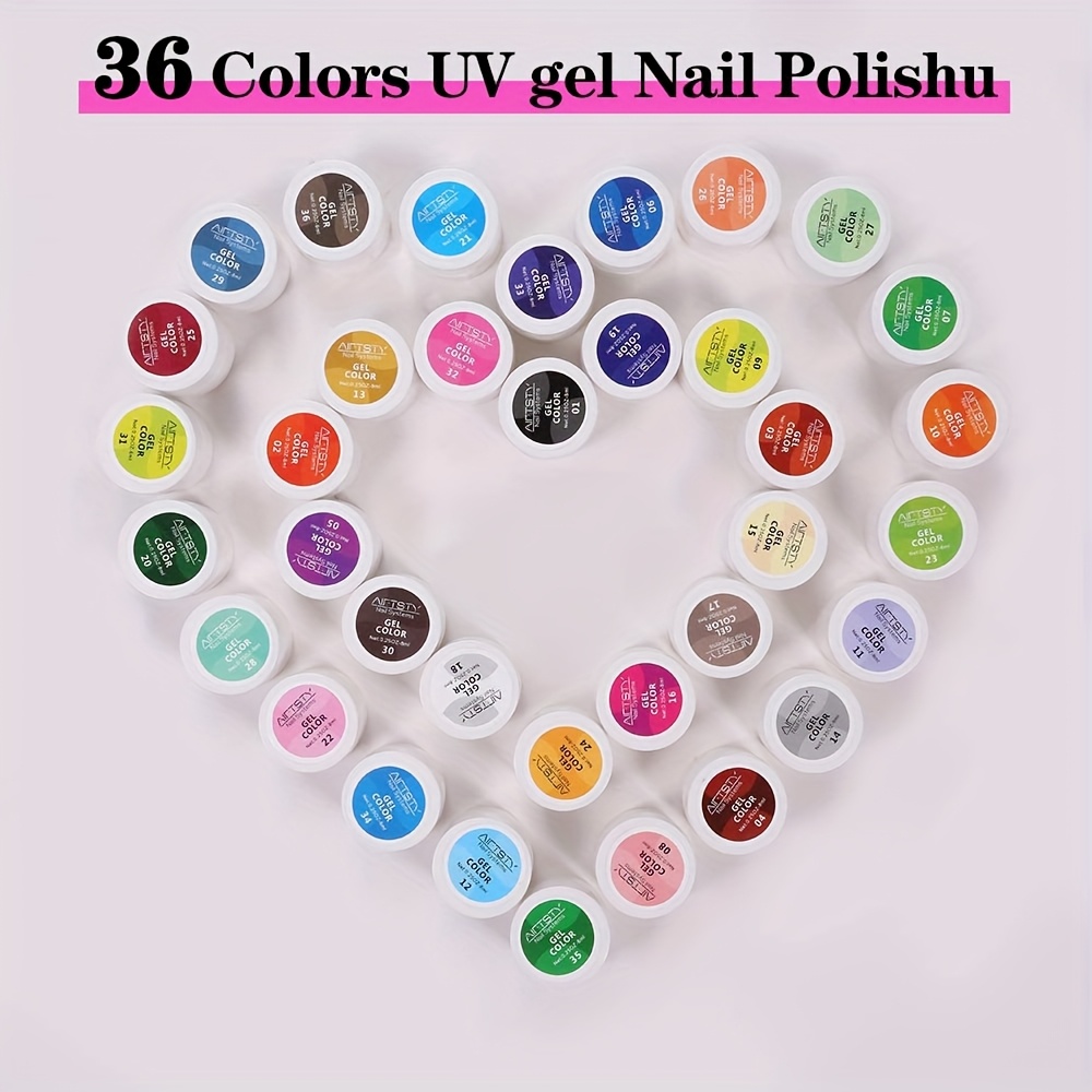 Skup od 36 gel lakova za nail art, savršen za dizajn noktiju kod kuće i u salonima, najbolji je poklon koji joj možete dati tijekom praznika i proslava. - Slika 7