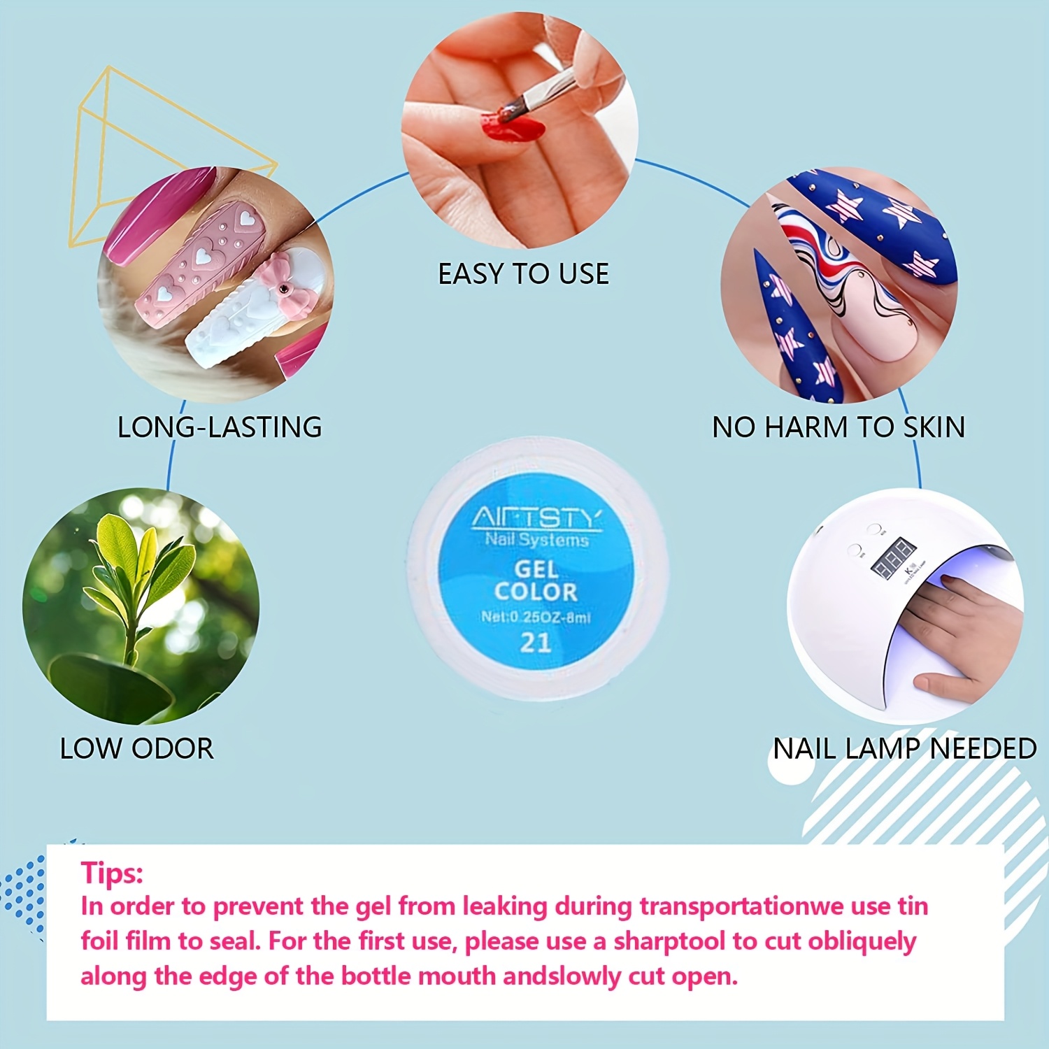 Skup od 36 gel lakova za nail art, savršen za dizajn noktiju kod kuće i u salonima, najbolji je poklon koji joj možete dati tijekom praznika i proslava. - Slika 9