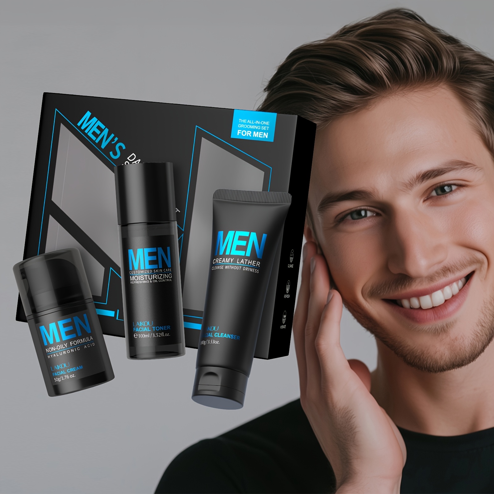 LAIKOU Korejski set za njegu kože s puževim sluzom - 9-proizvodna rutina (Essence od mucin 100ml, Piling/Tonik/Krema Dream) za muškarce i žene, osjetljivu i suhu beige njuštavnu kosmetiku, poklon za Valentinovo, svih tipova tena, azijska ljepota - Slika 10