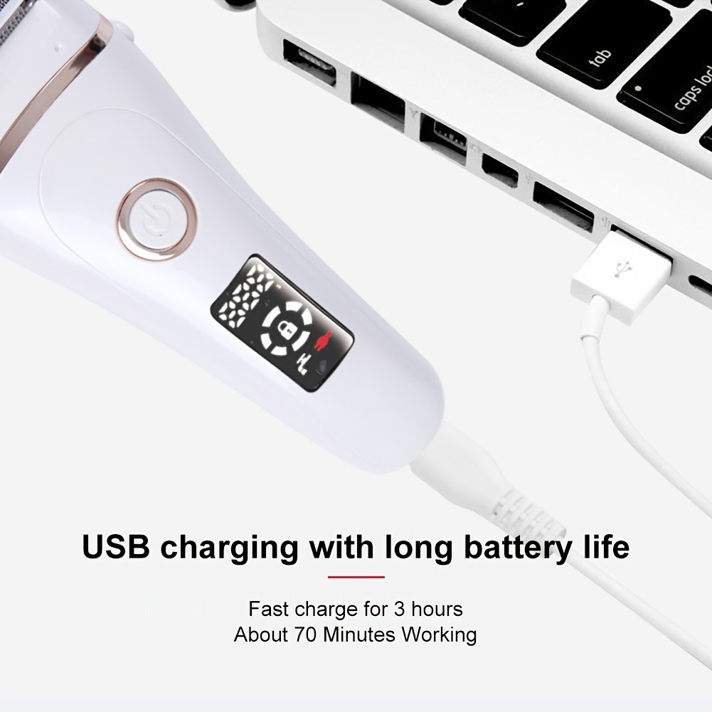 Ženski Električni Uklanjač Dlaka za Intimne Staništa, Prijenosna USB Baterijska Brijačica za Noge - Poklon Idealno za Žene - Slika 7