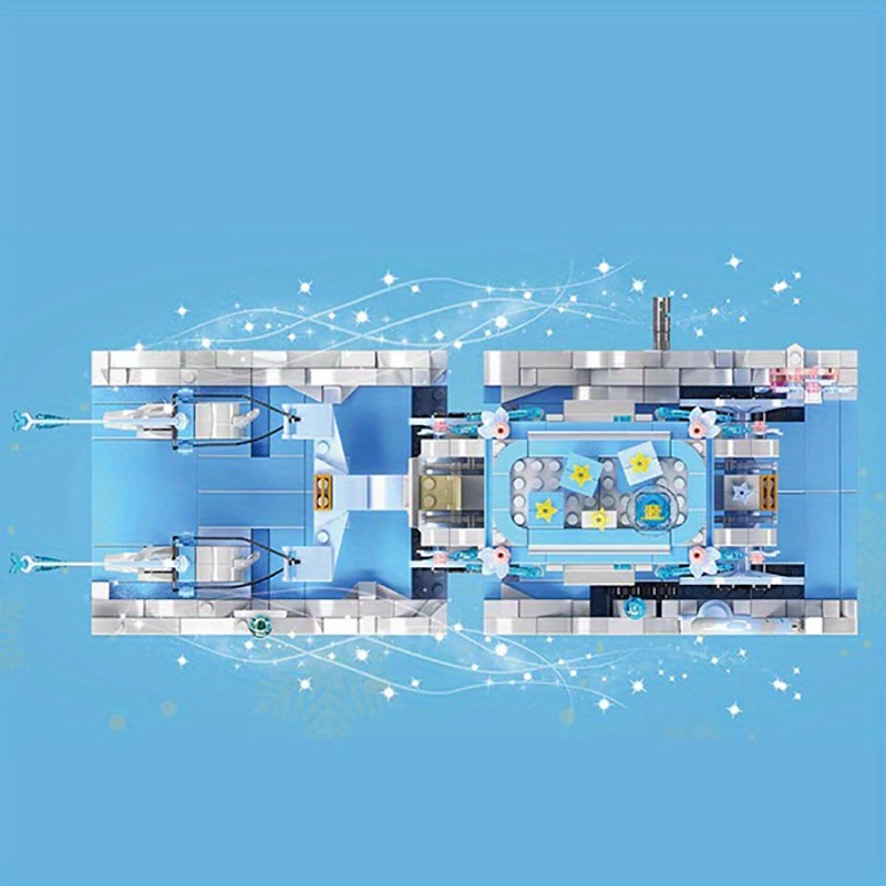 Set građevinskih blokova za izradu snježne kolice od 1214 komada s figurama sanjaka i soba - Slika 4