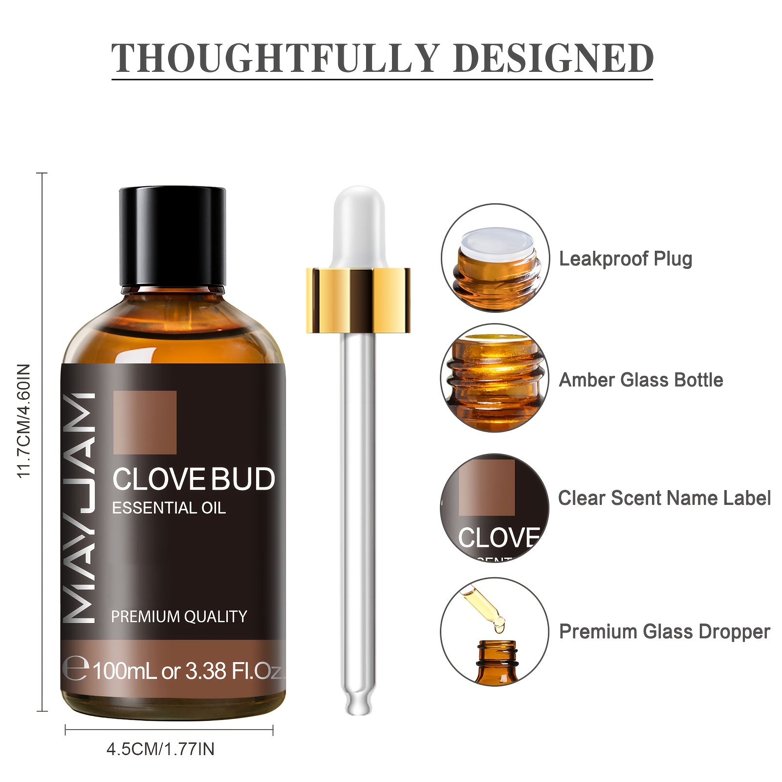 MAYJAM 1 kom 100 ml/3,38 fl.oz Eterično ulje klinčića za difuzore i ovlaživače zraka - Slika 3