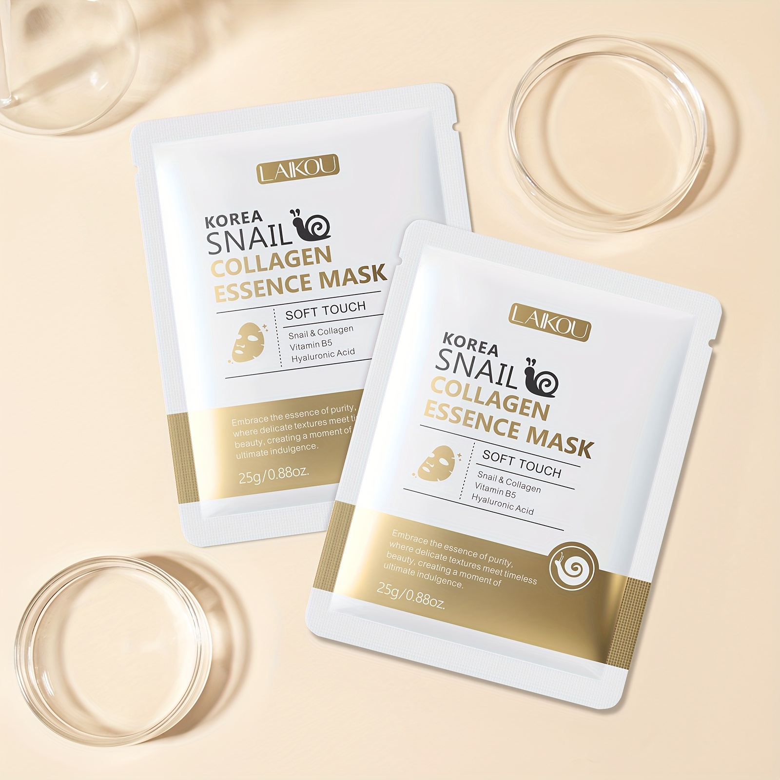 LAIKOU Korejski set za njegu kože sa puževim sluzom, tonik, serum zračnosti, krema oko očiju, crema lica, gelišteće sredstvo, 20 komada maska za licе, dubinska hidratacija, poklon za Valentinovo ili rođendan - Slika 9