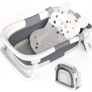 Prijenosna sklopiva dječja kada od PP materijala, dizajnirana za jednostavno skladištenje i putovanja, prikladna za bebe u dobi od 0-24 mjeseca. Ova kompaktna kada dolazi s podlogom za kupanje i savršena je za kućnu upotrebu i kao poklon za prigode poput Noći vještica, Božića.