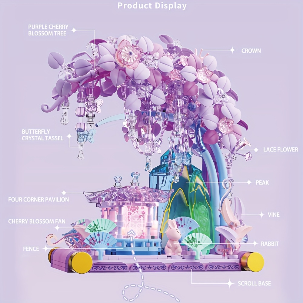 Komplet građevnih blokova s temom trešnjinog cvijeta - Slika 4