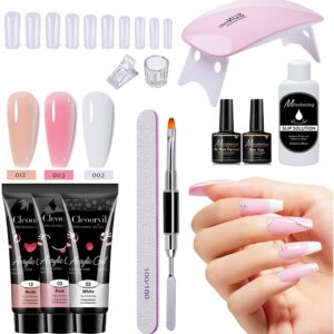 Kolekcija od 12 početničkih kompleta za gel za nadogradnju noktiju, uključujući mini LED lampu, set gelova za kristalne ekstenzije i svestrani početnički set za nail art, idealan za salone za nokte i kućnu upotrebu.