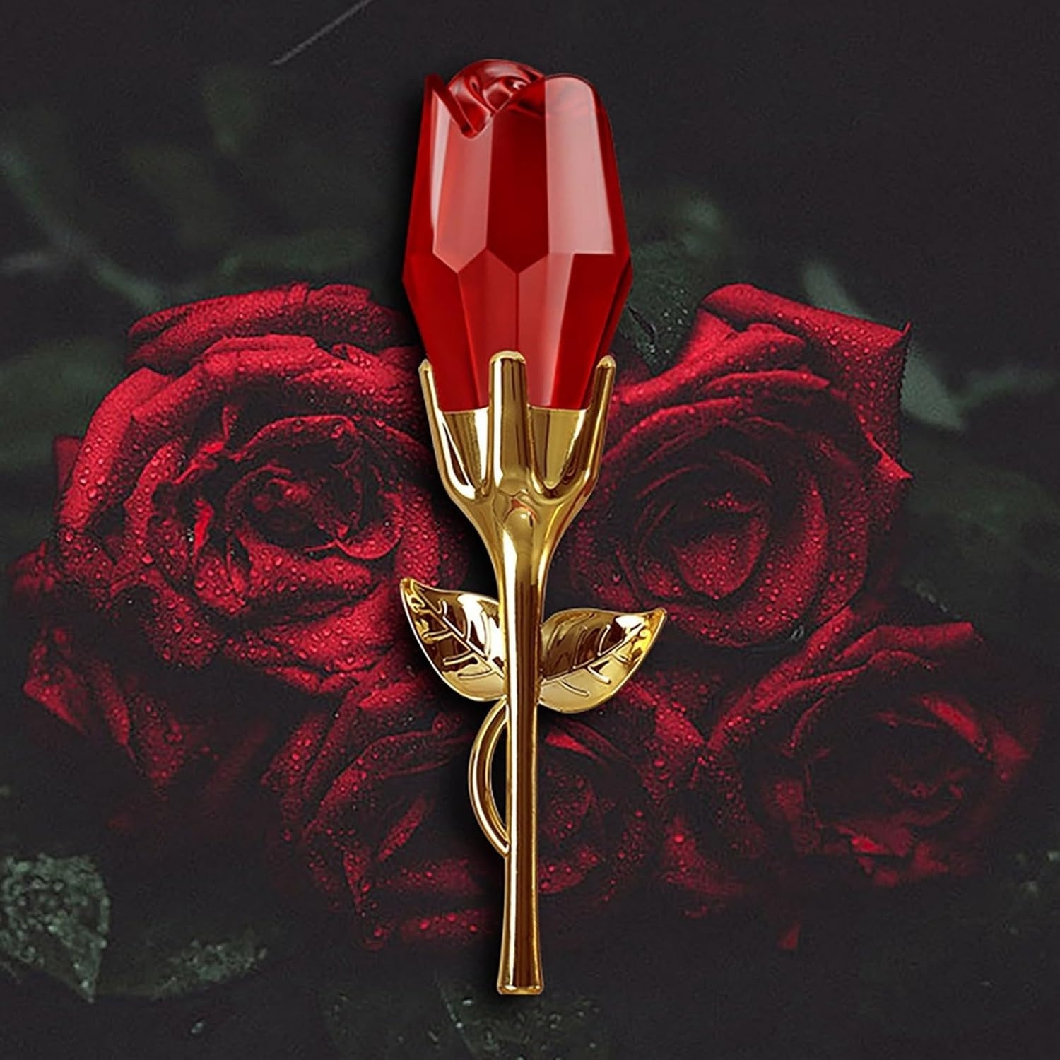 Ženski parfem u obliku ruže - Dugotrajan 12H svjež cvjetni miris, elegantan crveni i zlatni luksuzni dizajn, Midnight Rose/Paris Love Series, idealan poklon za vo i blagdane, siguran za osjetljivu kožu, uključena elegantna poklon kutija (tekući parfem) - Slika 2