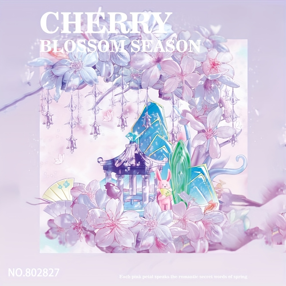 Komplet građevnih blokova s temom trešnjinog cvijeta