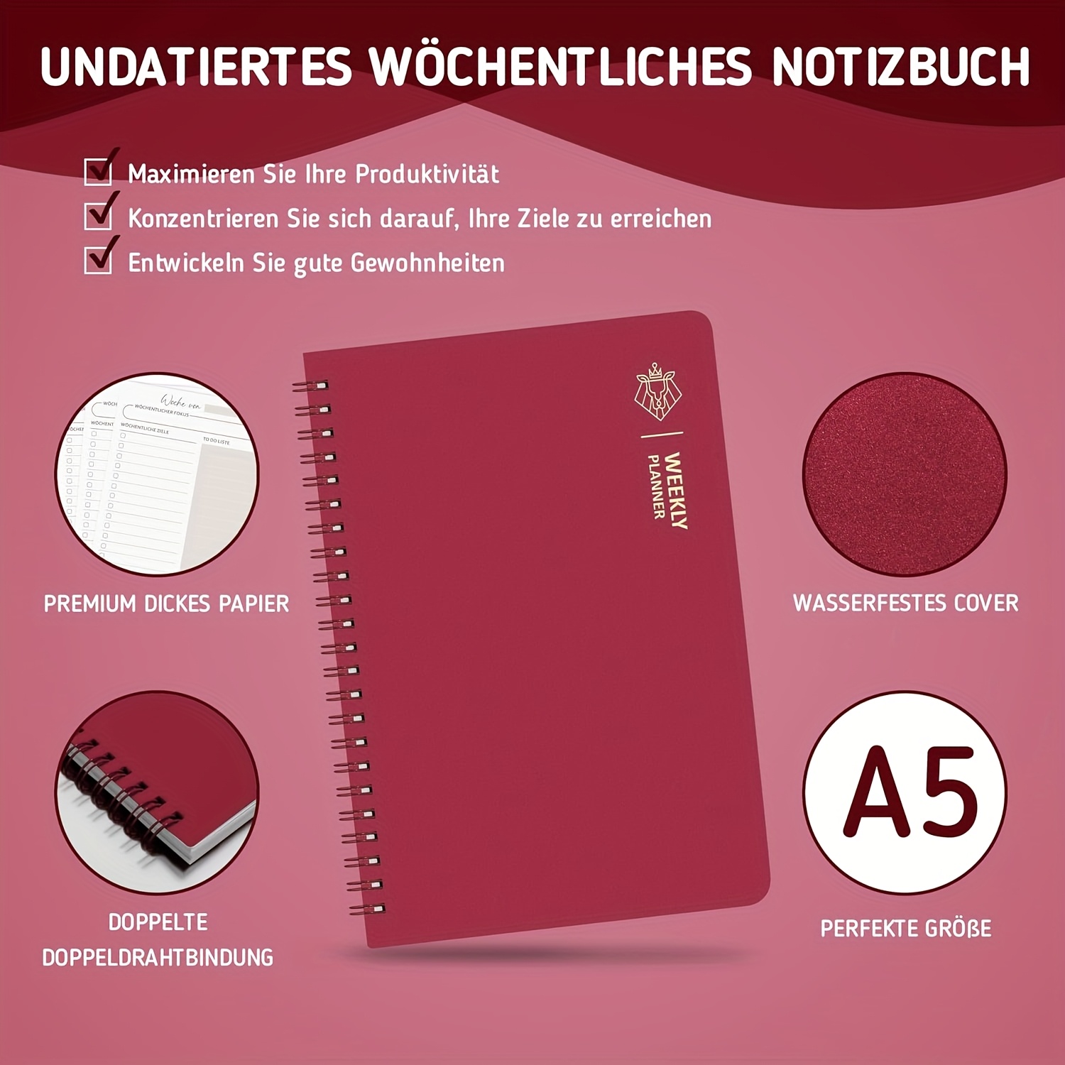 Tjedni planer bez datuma – A5 organizator obaveza - Slika 2