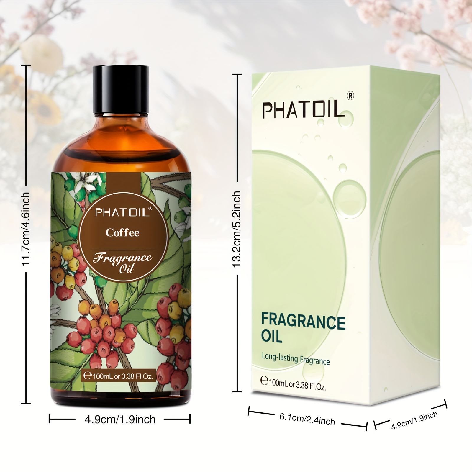 PHATOIL 1 kom 100 ml/3.38 Fl.Oz ulja s mirisom kave - za difuzore, ovlaživače, izradu svijeća - savršen poklon za ljubavniku, obitelj, prijatelje - Božićni pokloni, pokloni za vo, pokloni za Majčin dan - Slika 3