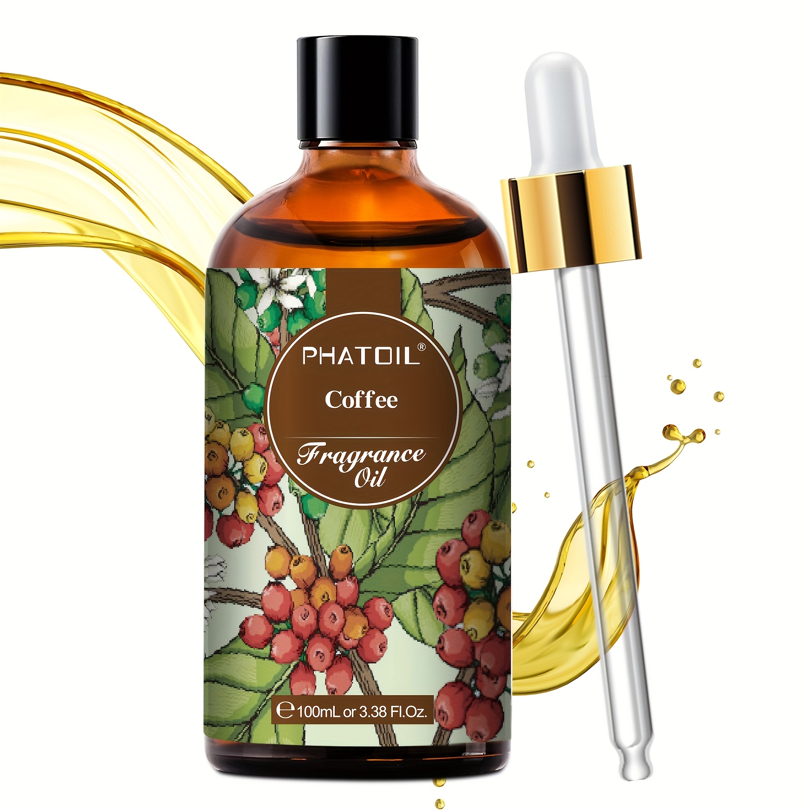 PHATOIL 1 kom 100 ml/3.38 Fl.Oz ulja s mirisom kave - za difuzore, ovlaživače, izradu svijeća - savršen poklon za ljubavniku, obitelj, prijatelje - Božićni pokloni, pokloni za vo, pokloni za Majčin dan