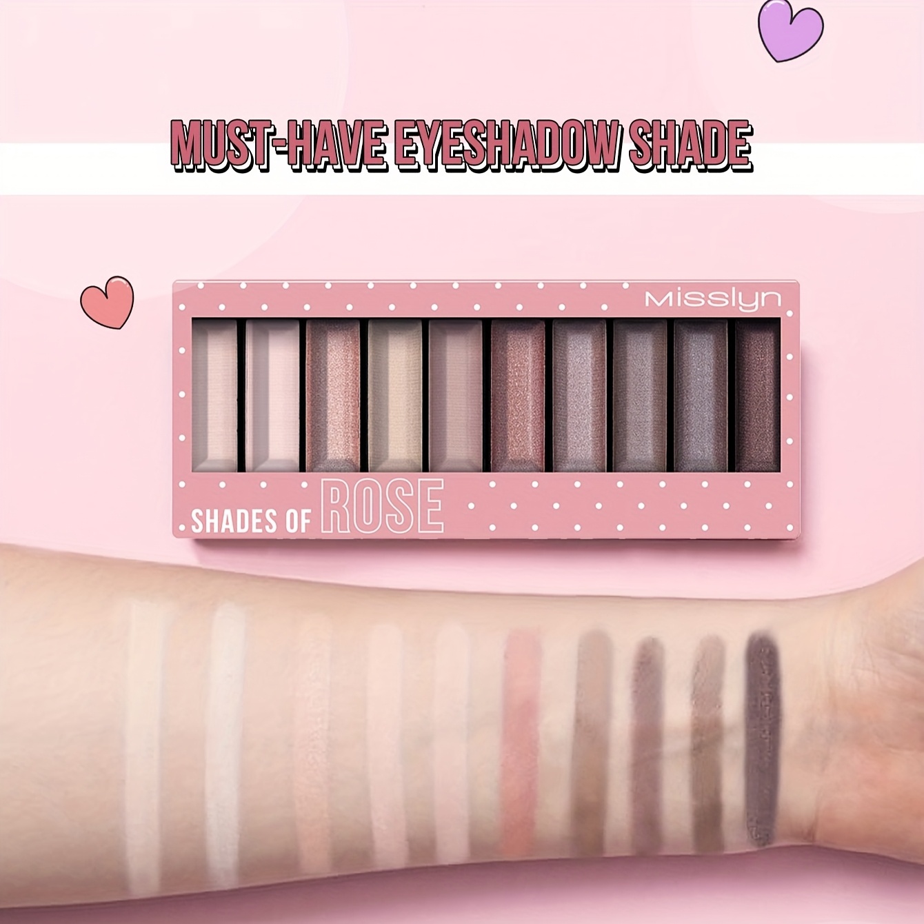 All-in-One Paleta Sjenila s Pokretnim Sun Visorom - Mat i Šljokasti Efekti, Nude Nijanse od Svijetlih do Tamnih (Bež, Braon, Roza, Siva, Crna), Dugotrajna Formula za Svakodnevne i Večernje Makeup Izglede - Organizator i Paleta u Jednom, Višenamjenski Alat za Šminkanje, Elegantno Pakiranje, Lagana Primjena - Slika 4