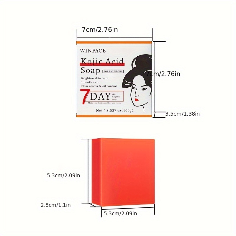 8 komada 100g Sapun s Kojinskom Kiselinom - Posvjetljujući Svijetlo Bež, Hidratantni, Kontrola Masnoće za Ruke, Lice, Kupanje - Prirodni Aroma Naranče, Eterično Ulje, Nježno Čišćenje, Božić - Slika 4