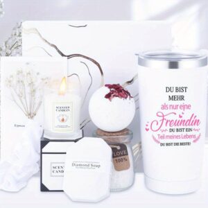 8 komada Sretna Odlazak u Penziju Tematska Ženska Košara za Poklone, Rođendanski Poklon, Set Košara s Više Predmeta za Žene, Kutija za Poklone za Spa, Poklon za Najbolju Prijateljicu i Sestru, Poklon za Samo Njegu za Djevojku, Suprugu ili Majku