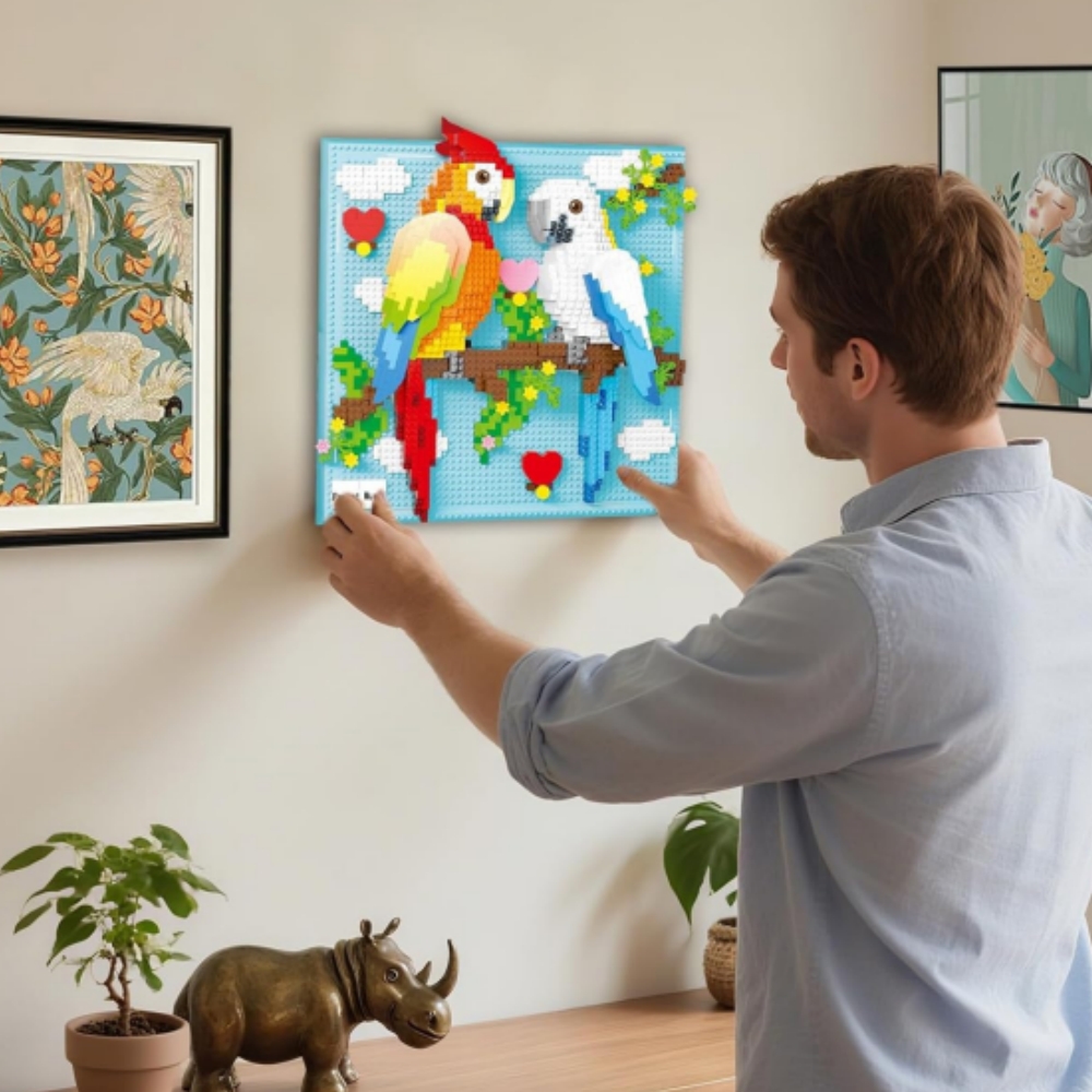 Izvrstan dizajn 3D set građevinskih blokova papige - Slika 3