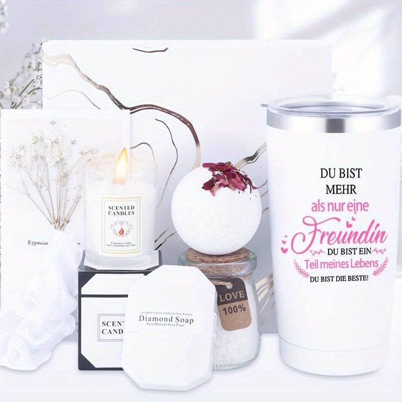 8 komada Sretna Odlazak u Penziju Tematska Ženska Košara za Poklone, Rođendanski Poklon, Set Košara s Više Predmeta za Žene, Kutija za Poklone za Spa, Poklon za Najbolju Prijateljicu i Sestru, Poklon za Samo Njegu za Djevojku, Suprugu ili Majku - Slika 3